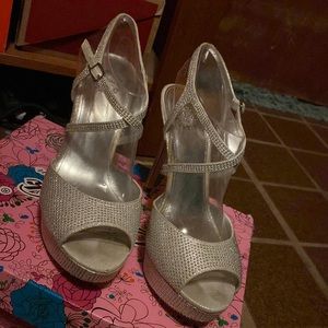 I Miller heels silver